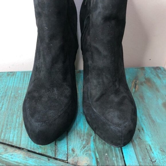 Sam Edelman Black Leather Heeled Ankle Boots Size 8 - Picture 7 of 13